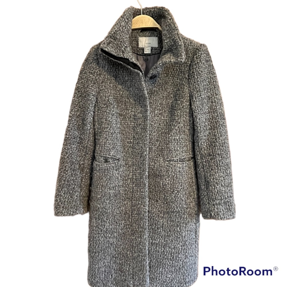 H&M Wool Blend Coat - Gray - Size 4